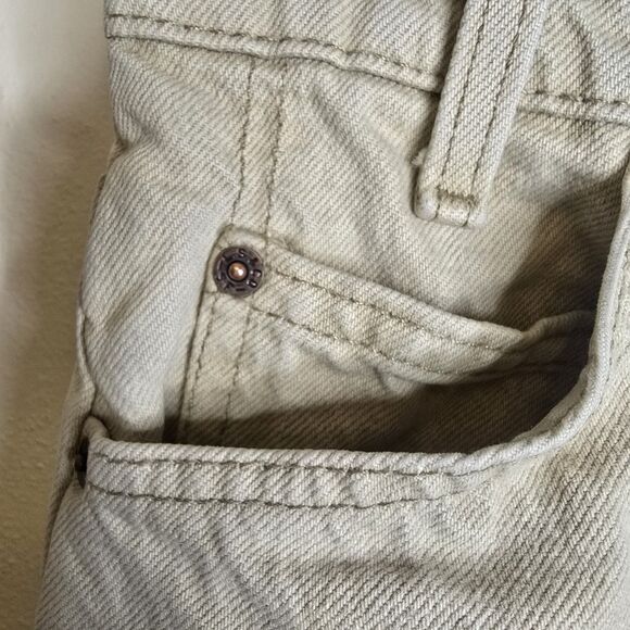 Vintage Levi's Orange Tab 550 Relaxed Fit Student W27 L28 Tan Jeans *Flaw - Picture 7 of 16